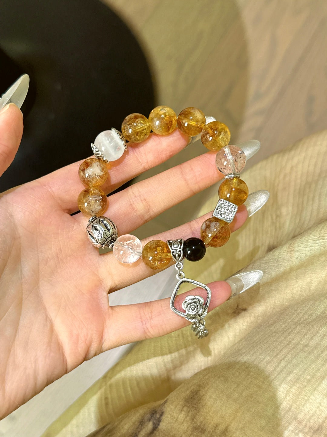 ▫️▪️ Yellow Tower Crystal Duobao bracelet